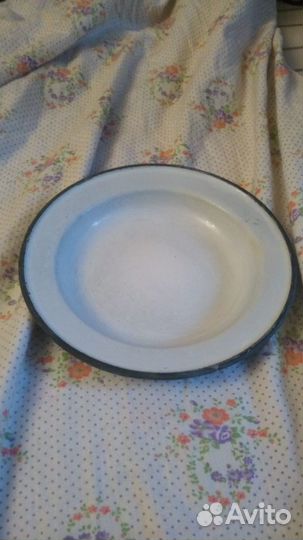 Эмалированная тарелка Редкое клеймо 1930-31 гг лмз