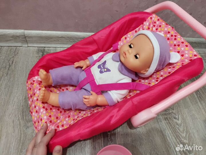 Игровой набор кукла пупс с люлькой