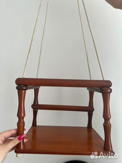 Качели детские подвесные деревянные