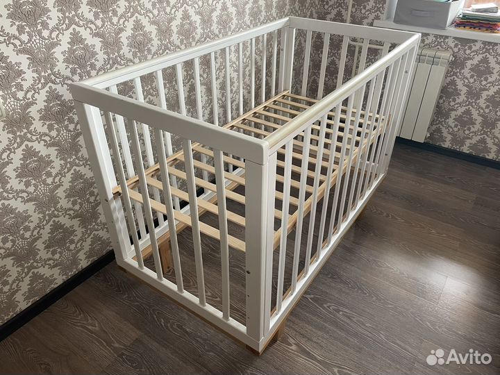 Детская кровать Happy Baby Mira с матрасом Plitex