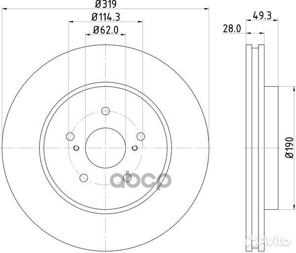 Диск тормозной перед ND1018K nisshinbo