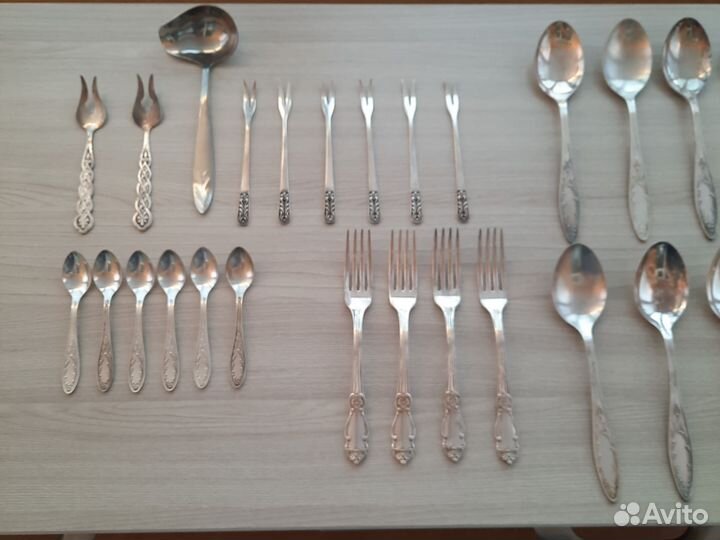 Столовые приборы с посеребрением