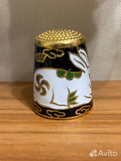 Напёрсток латунь, эмаль клуазоне