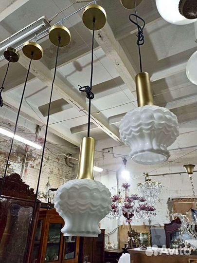 Старинные парные плафоны-подвесы, 1950х