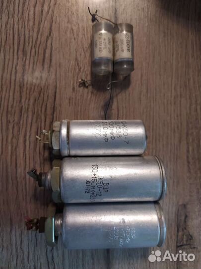 Радиодетали конденсаторы СССР паяные и дефектные