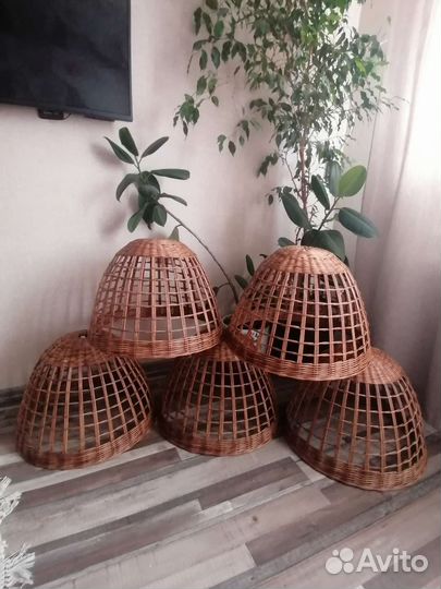 Абажур плетеный