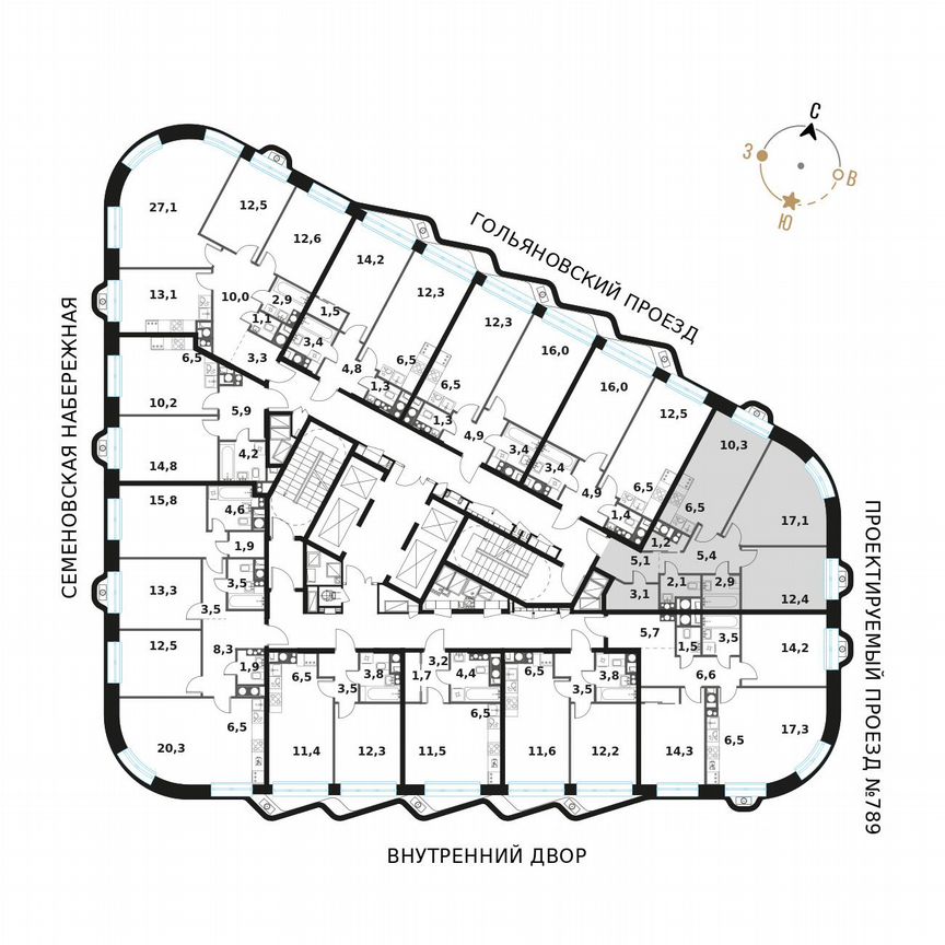 3-к. квартира, 66,1 м², 23/28 эт.