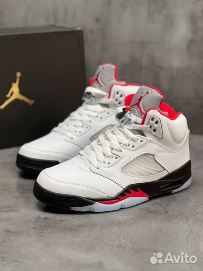 Nike Air Jordan 5 Retro Fire Red Silver Tongue