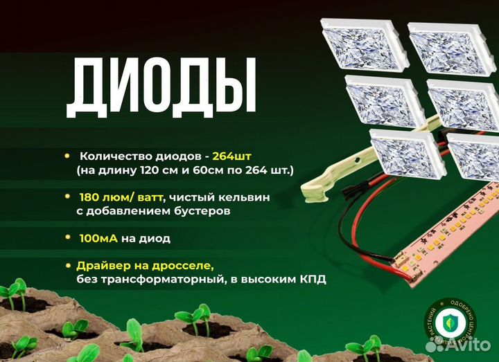 Лампа инженера Колчанова специально для цитрусовых