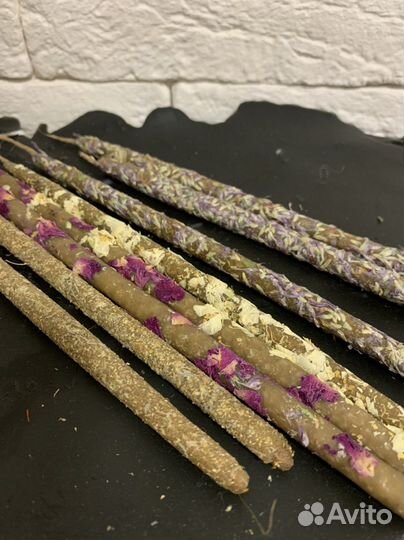 Свечи восковые с травами