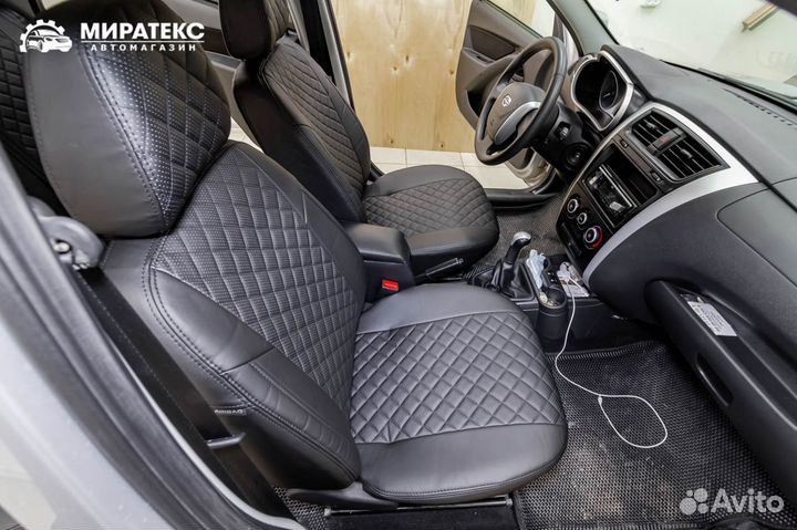 Авточехлы Датсун Он-До / Экокожа Ромб