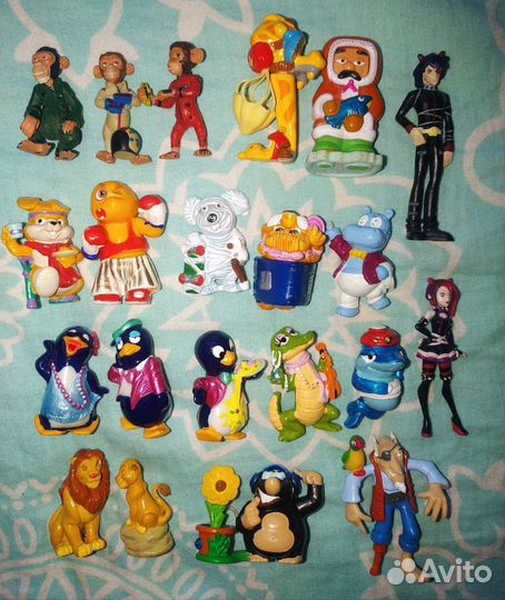 Игрушки из киндера пингвины дино бегемоты