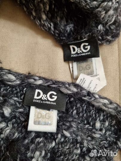 Комплект шапка и шарф D&G