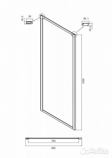 Душ. уголок Ambassador 126x88,5 Хром 17021104nx-9