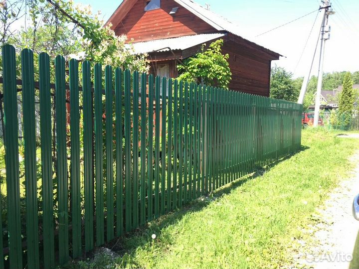 Заборы профнастил штакетник