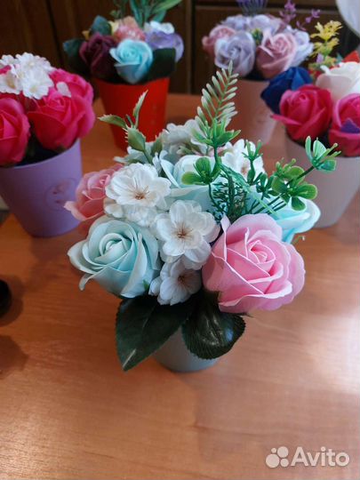 Букет из мыльных роз