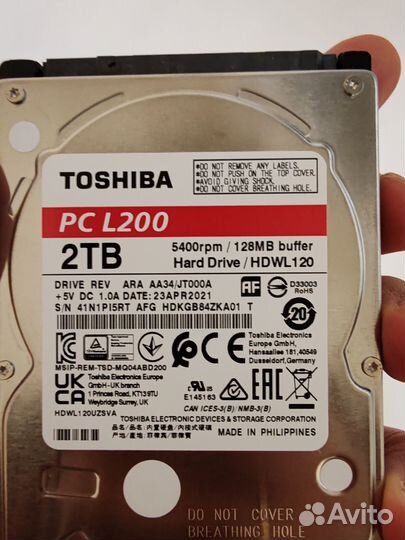 Жесткий диск Toshiba pc l200 2tb 2.5