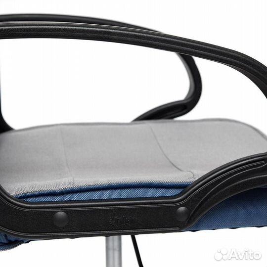 Кресло компьютерное Woker ткань, синий-серый, С24