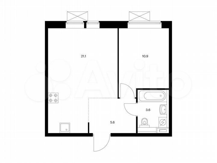 1-к. квартира, 41,2 м², 11/17 эт.