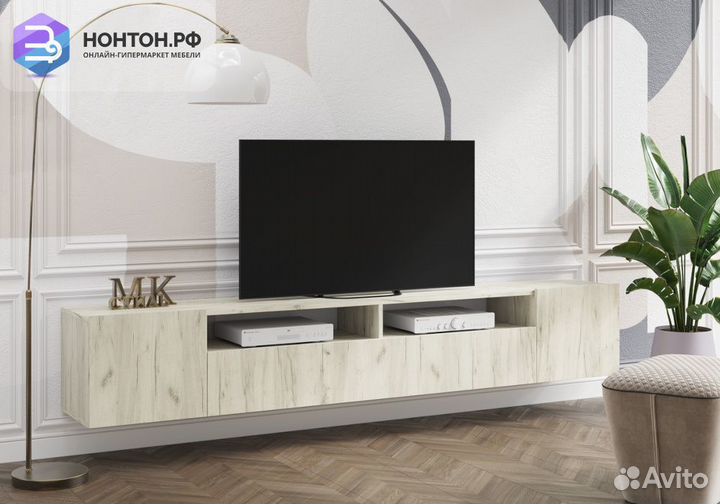 Тумба под тв Соло-16 дуб крафт белый