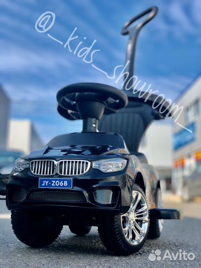 Толокар Машинка каталка под BMW цвет желтый,чёрный