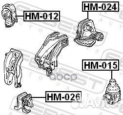 Подушка двигателя передняя AT (honda odyssey/SH