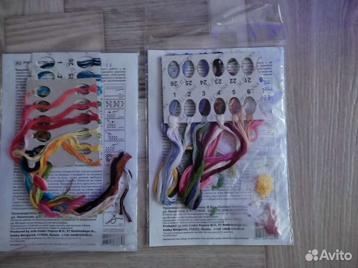 Остатки от набора для вышивания