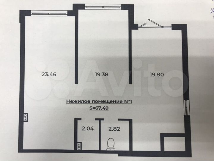 Свободного назначения, 68 м²