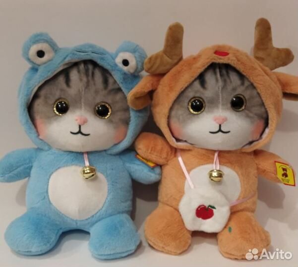Мягкая игрушка котенок в кигуруми tik tok тренд