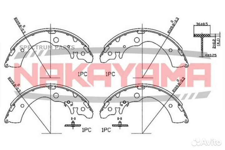46Z.колодки тормозные K5524 43154-SM4-A01 HS7166NY