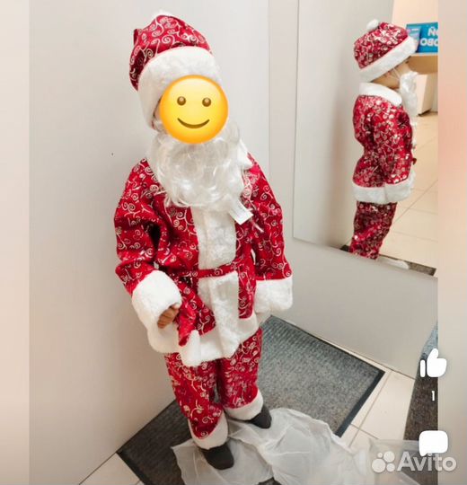 Костюм деда мороза для мальчика 110 новый