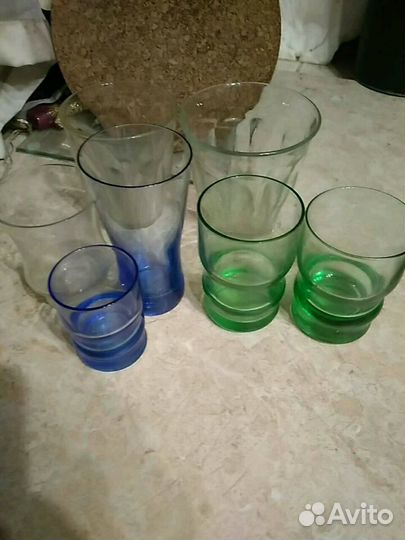Посуда цветное стекло из СССР