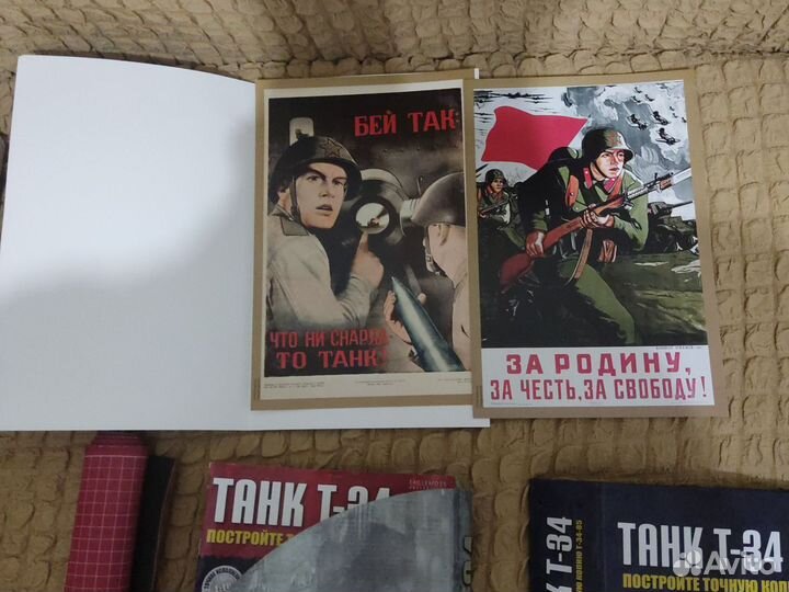 Сборная модель танка т 34 и пушки