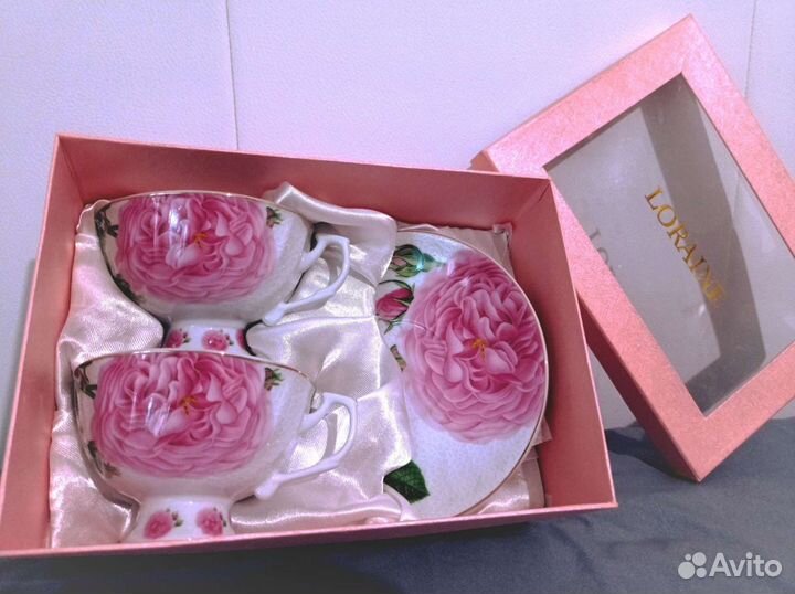 Набор фарфоровых чайных чашек lorraine