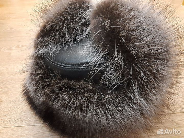 Шапка ушанка из чернобурки