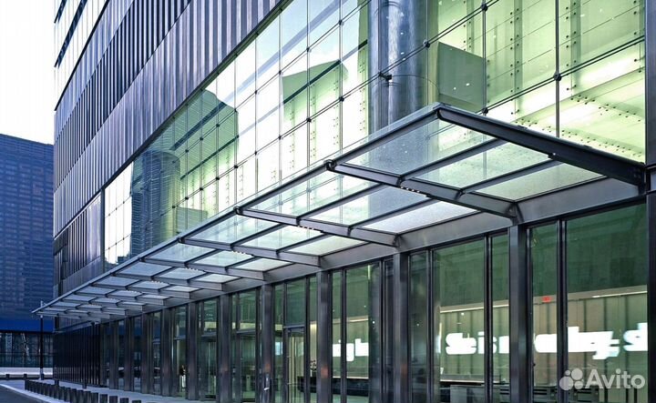 Козырек из стекла