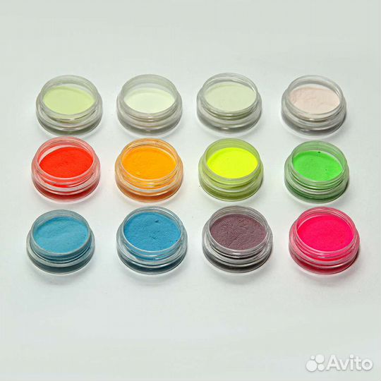 Набор Светящихся в темноте Люминофоров. 12 цветов