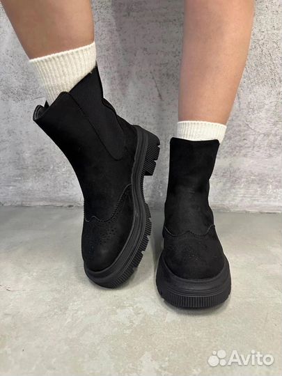 Полусапожки челси зима