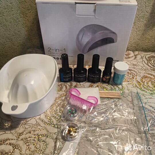 Набор для ногтей,лампа