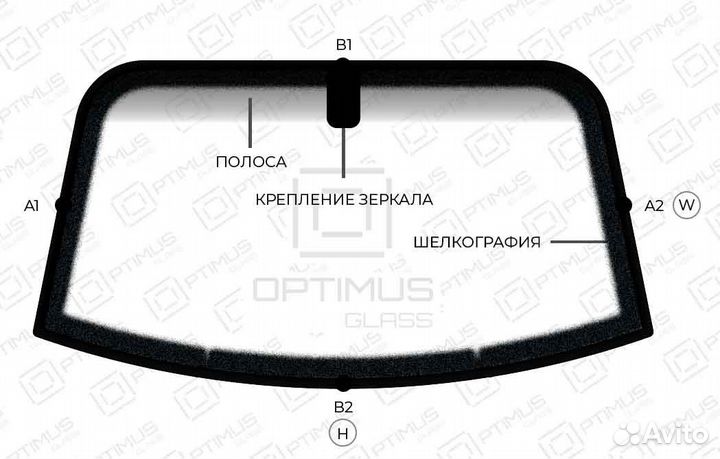 Лобовое стекло Kia Bongo