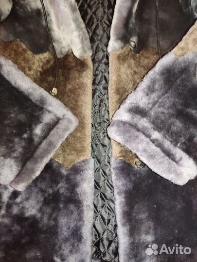 Шуба мутоновая с капюшоном детская