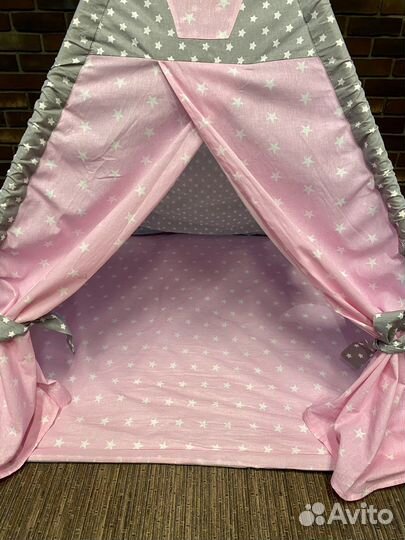 Детский домик вигвам розовый