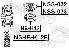 Опора переднего амортизатора левая NSS033 Febest