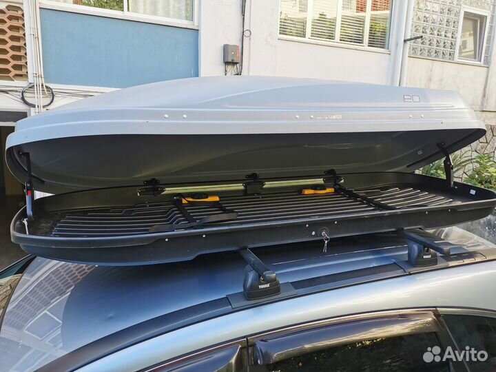 Автобокс евродеталь Магнум 580л серый карбон