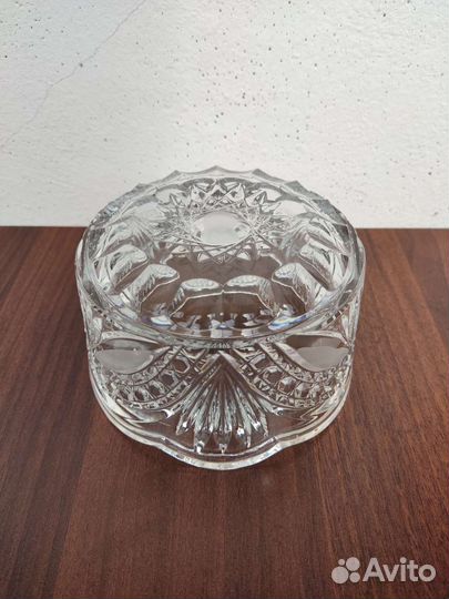 Хрустальная конфетница СССР новая
