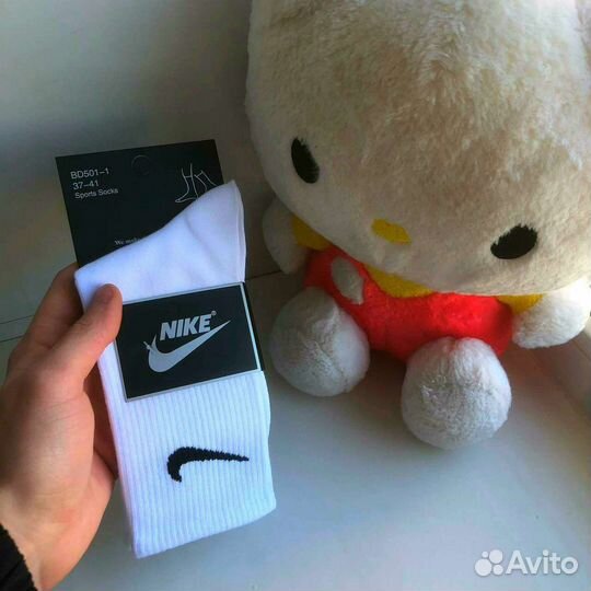 Носки nike высокие белые