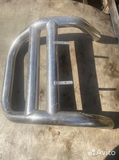 Защита переднего бампера на land cruiser