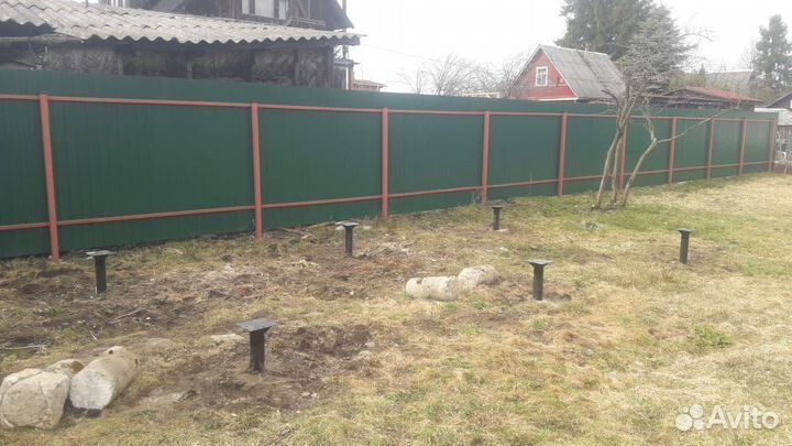 Фундамент из винтовых свай под террасу