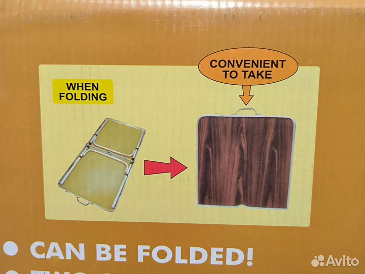 Раскладной стол 120cm*60cm и 4 стула