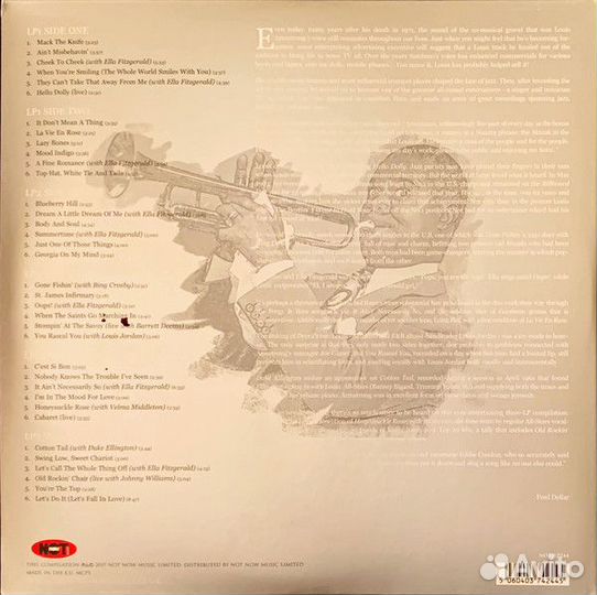 Виниловая пластинка FAT louis armstrong, platinum